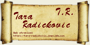 Tara Radičković vizit kartica